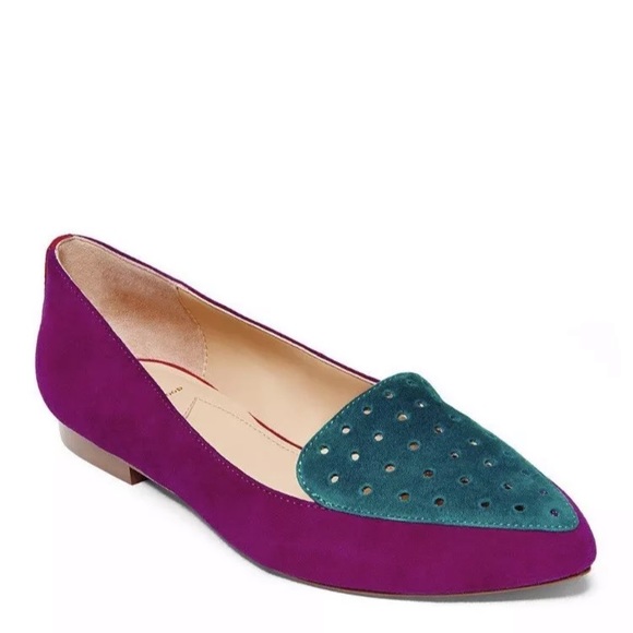 Brian Atwood Shoes - Brian Atwood blue villa suede and calf shoe size 9